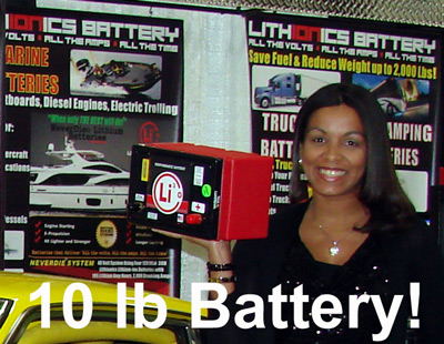 10 lb lithium-ion car battery! Click here to visit the site...